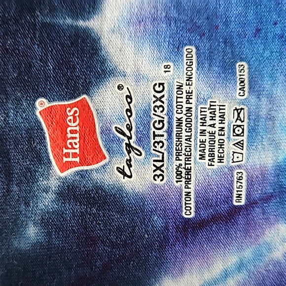 TieDied T-Shirt Swirled Teal Purple Black Men or Women - Picture 5 of 5